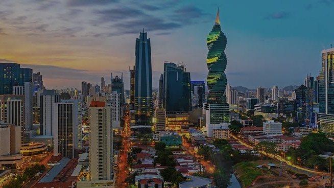 Panama City skyline at dusk